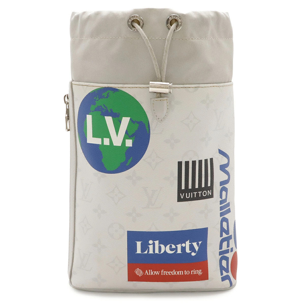 LOUIS VUITTON Monogram Chalk Sling Bag Body Crossbody Antarctica Gray